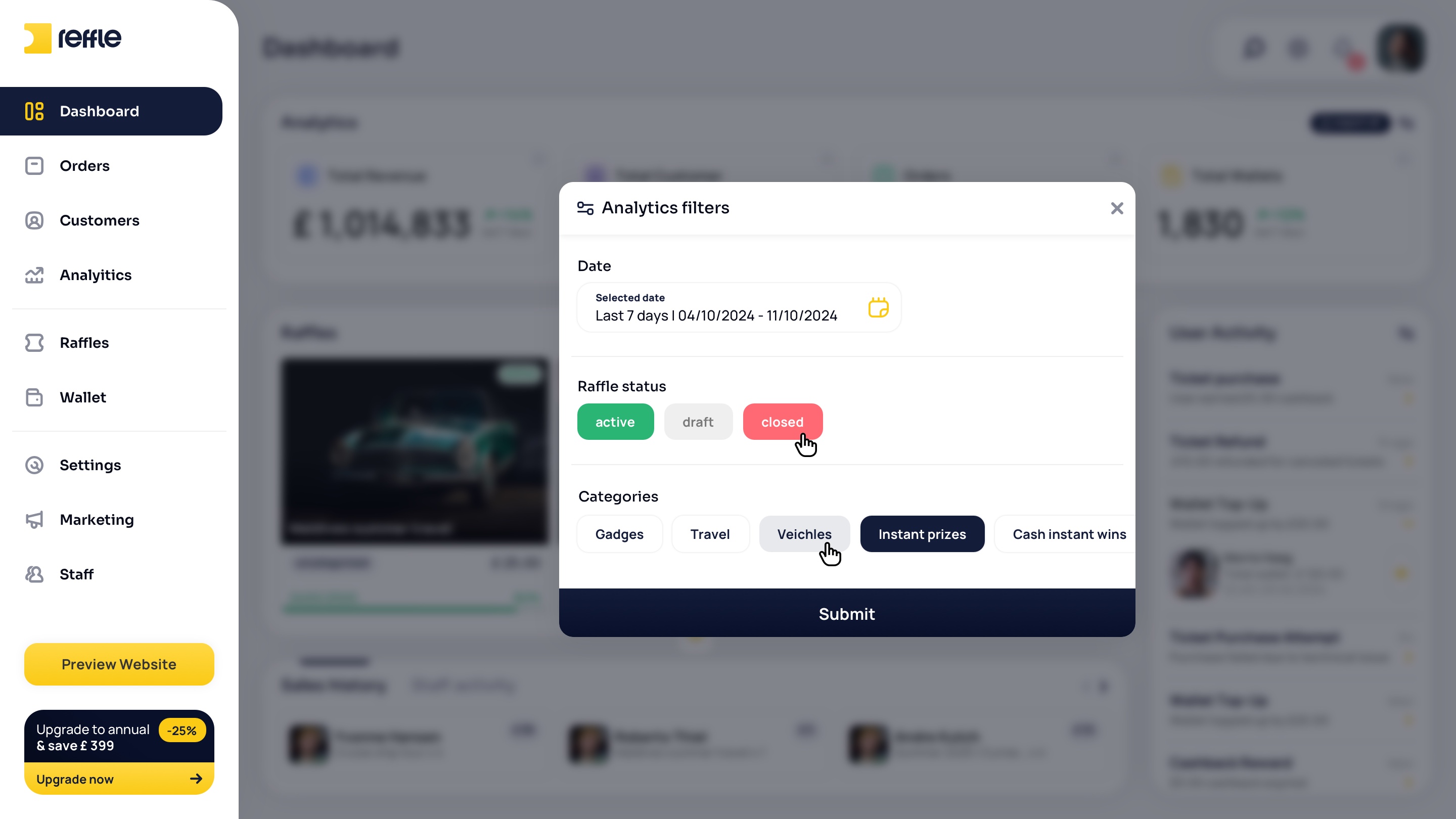 Dashboard screen 4