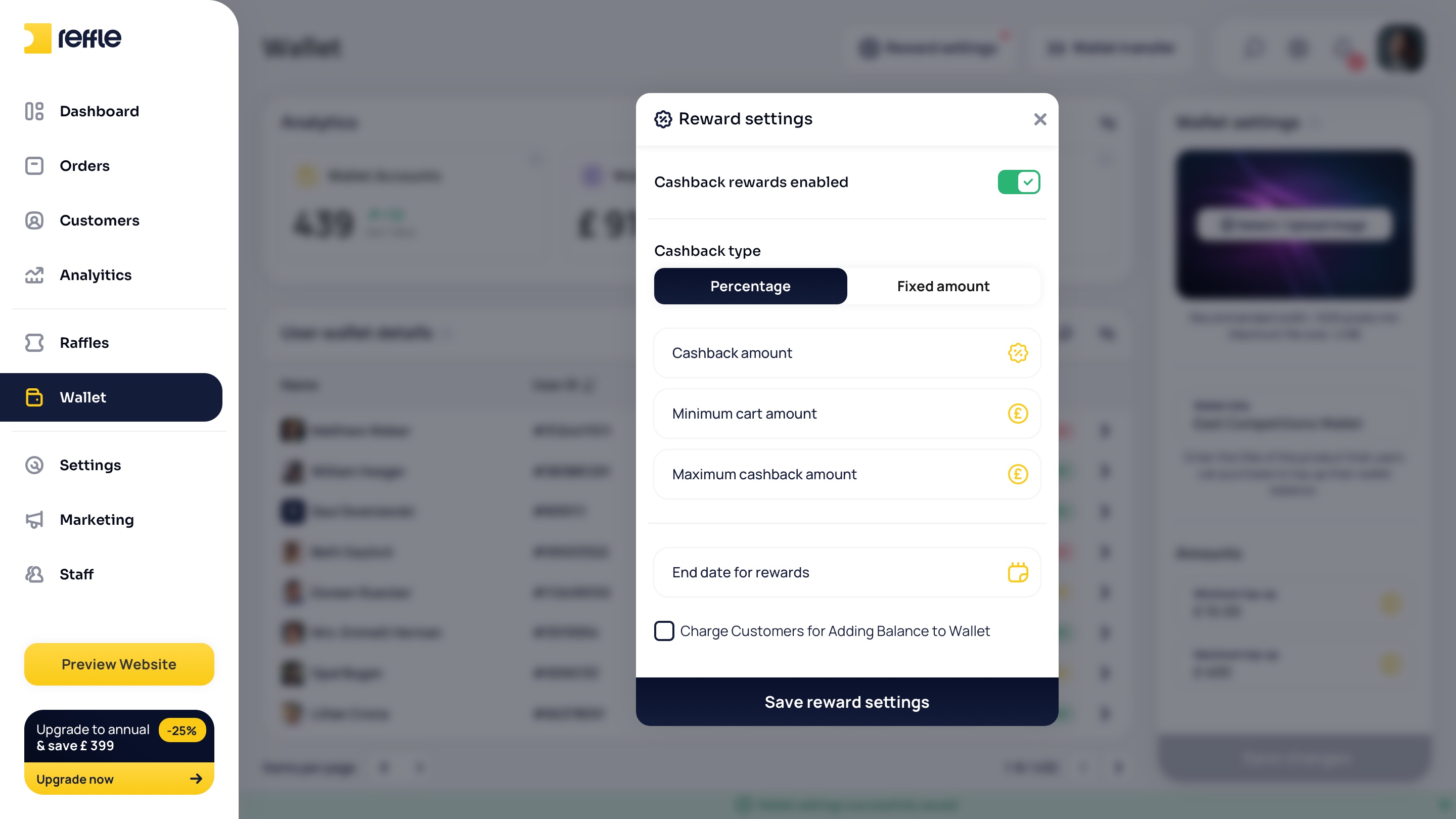 Wallet screen 7